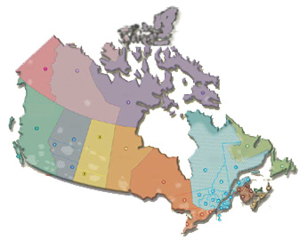 Carte du Canada
